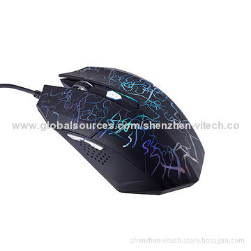 6D Wired Optical Gaming Mouse with 800-1,200dpi Resolution